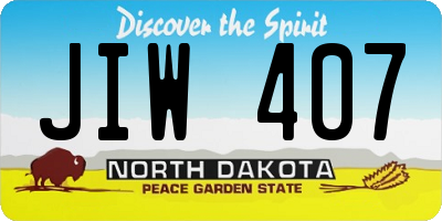 ND license plate JIW407