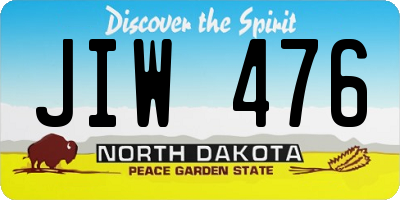 ND license plate JIW476