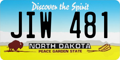 ND license plate JIW481