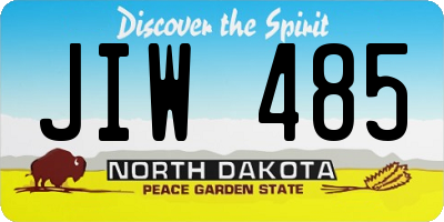 ND license plate JIW485