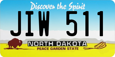 ND license plate JIW511
