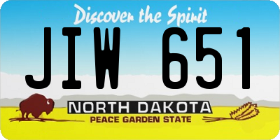 ND license plate JIW651