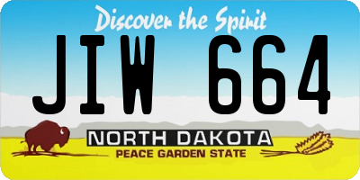 ND license plate JIW664