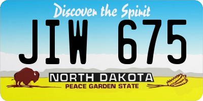 ND license plate JIW675