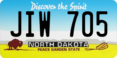 ND license plate JIW705