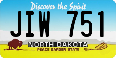ND license plate JIW751