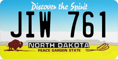 ND license plate JIW761