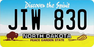 ND license plate JIW830