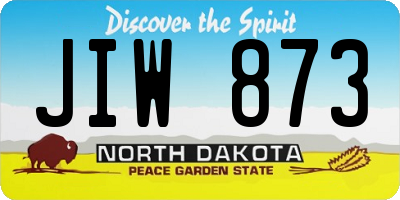 ND license plate JIW873