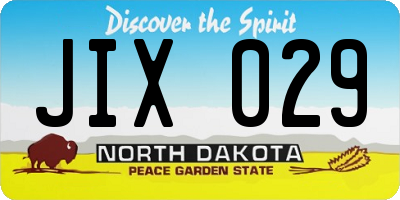ND license plate JIX029