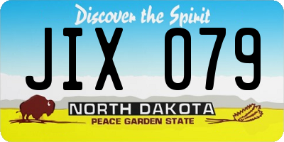 ND license plate JIX079