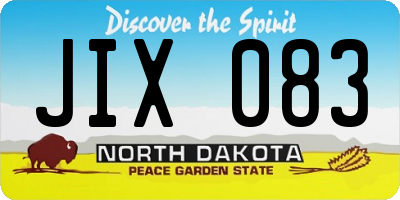 ND license plate JIX083