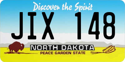 ND license plate JIX148