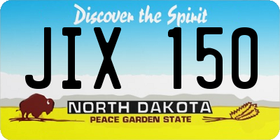 ND license plate JIX150