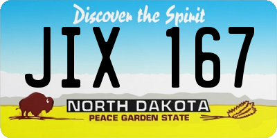 ND license plate JIX167