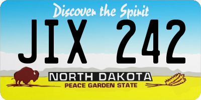 ND license plate JIX242