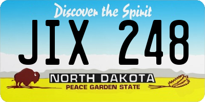 ND license plate JIX248
