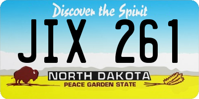 ND license plate JIX261