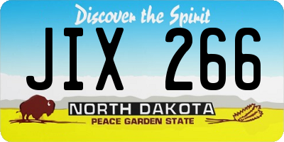 ND license plate JIX266