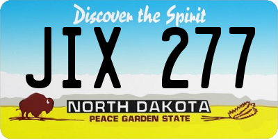 ND license plate JIX277