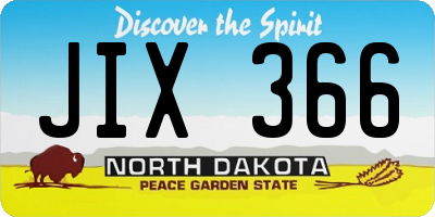 ND license plate JIX366