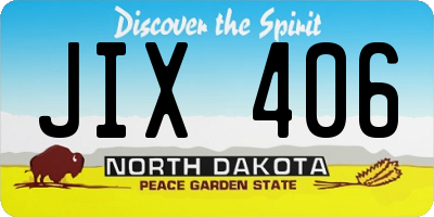 ND license plate JIX406