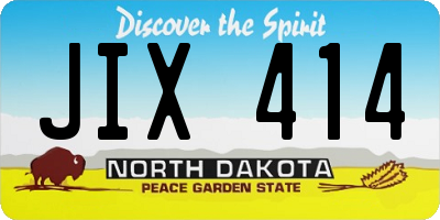 ND license plate JIX414