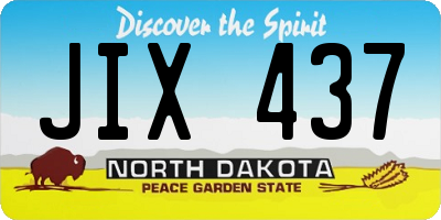 ND license plate JIX437