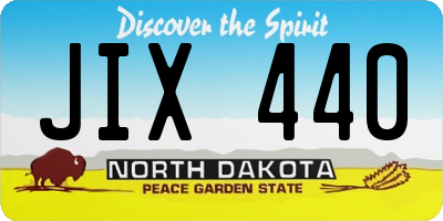 ND license plate JIX440