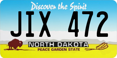ND license plate JIX472
