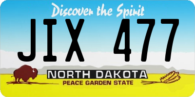 ND license plate JIX477