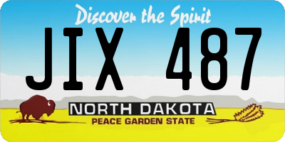 ND license plate JIX487