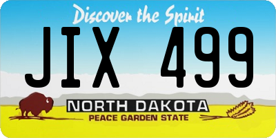 ND license plate JIX499