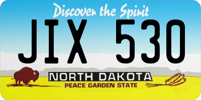 ND license plate JIX530