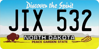 ND license plate JIX532