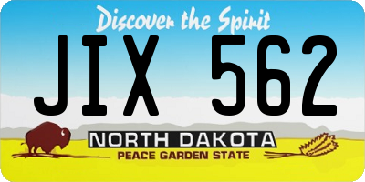 ND license plate JIX562