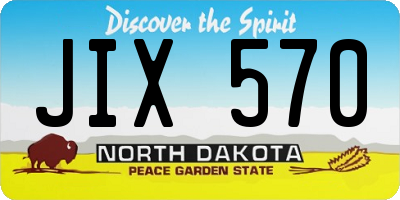 ND license plate JIX570
