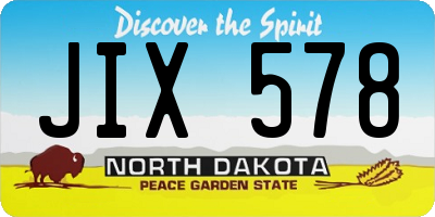ND license plate JIX578