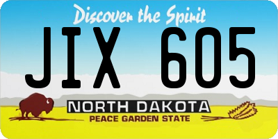 ND license plate JIX605