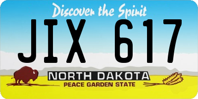 ND license plate JIX617