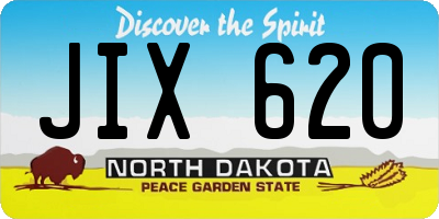 ND license plate JIX620