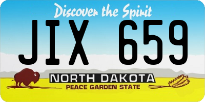 ND license plate JIX659