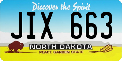 ND license plate JIX663