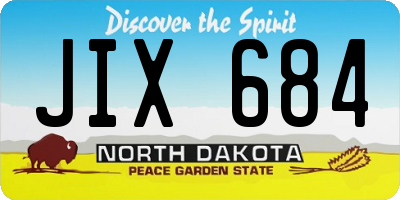 ND license plate JIX684