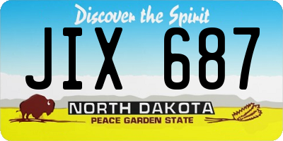 ND license plate JIX687