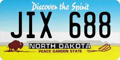 ND license plate JIX688