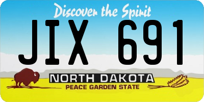 ND license plate JIX691