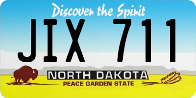 ND license plate JIX711