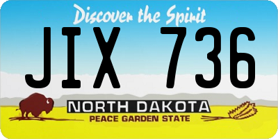 ND license plate JIX736