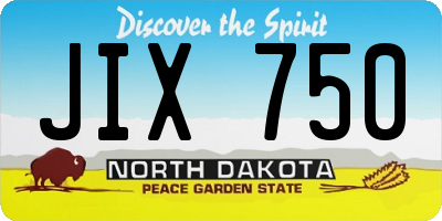 ND license plate JIX750